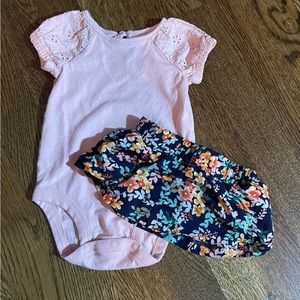 Girls skirt and onesie outfit